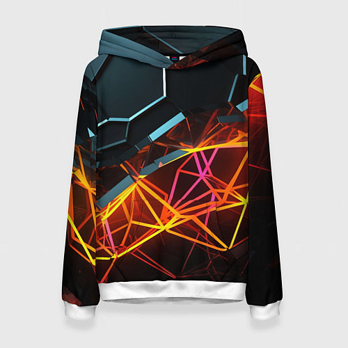 Женская толстовка Разломленные плитки / 3D-Белый – фото 1