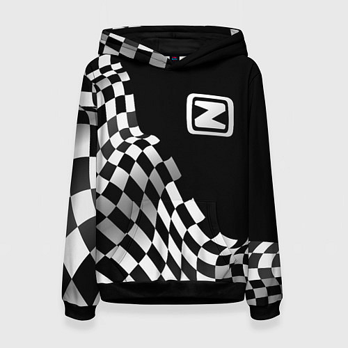 Женская толстовка Zotye racing flag / 3D-Черный – фото 1