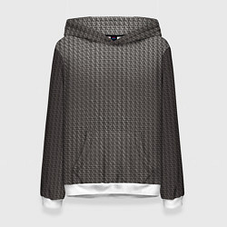 Толстовка-худи женская Кольчуга серая, цвет: 3D-белый