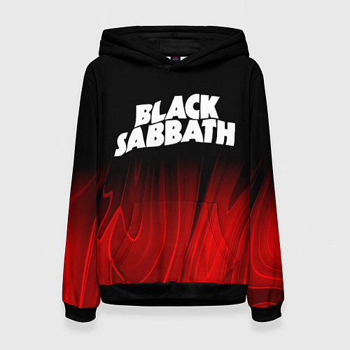 Женская толстовка Black Sabbath red plasma / 3D-Черный – фото 1