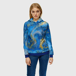 Толстовка-худи женская Blue style, цвет: 3D-синий — фото 2
