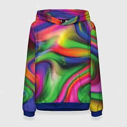 Толстовка-худи женская Bright colors, цвет: 3D-синий
