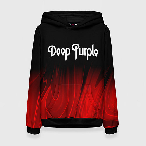 Женская толстовка Deep Purple red plasma / 3D-Черный – фото 1
