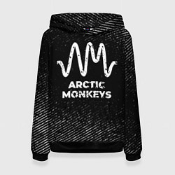 Женская толстовка Arctic Monkeys с потертостями на темном фоне