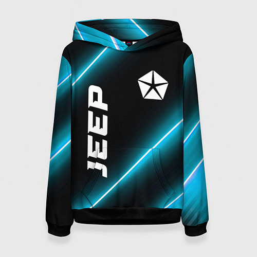 Женская толстовка Jeep неоновые лампы / 3D-Черный – фото 1