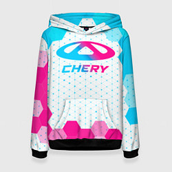 Женская толстовка Chery neon gradient style