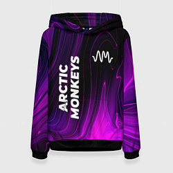 Толстовка-худи женская Arctic Monkeys violet plasma, цвет: 3D-черный