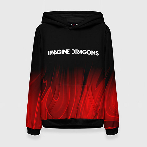 Женская толстовка Imagine Dragons red plasma / 3D-Черный – фото 1