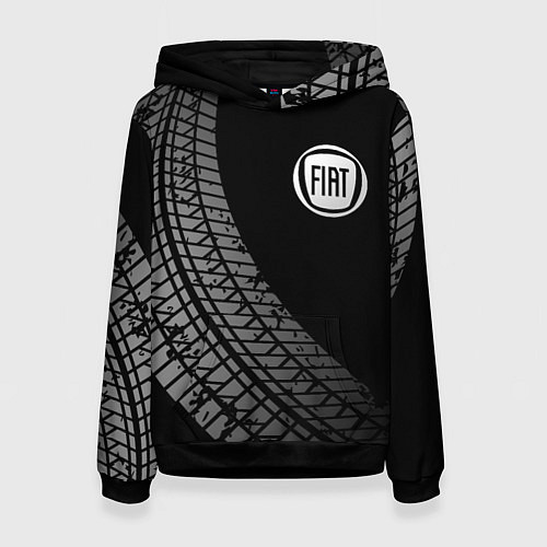 Женская толстовка Fiat tire tracks / 3D-Черный – фото 1