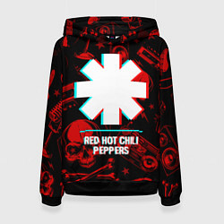 Женская толстовка Red Hot Chili Peppers rock glitch