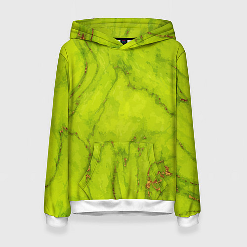 Женская толстовка Abstraction green / 3D-Белый – фото 1
