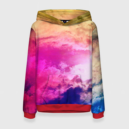 Женская толстовка Разноцветное небо / 3D-Красный – фото 1