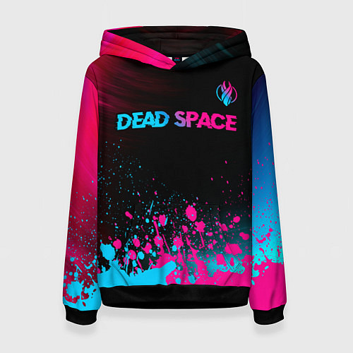 Женская толстовка Dead Space - neon gradient: символ сверху / 3D-Черный – фото 1