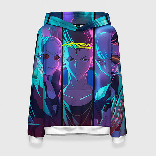 Женская толстовка Дэвид Мартинес Cyberpunk Edgerunners / 3D-Белый – фото 1