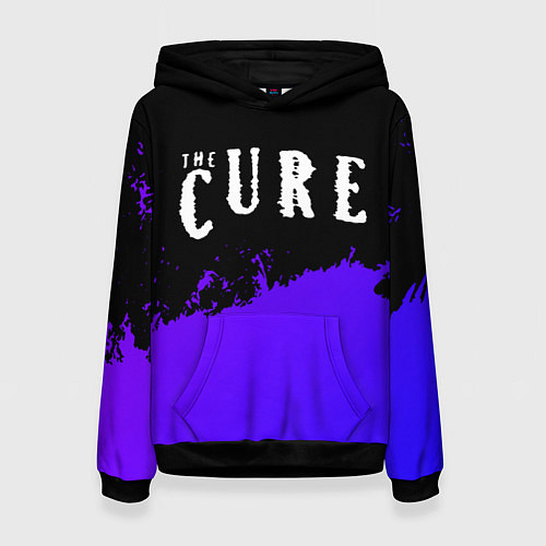 Женская толстовка The Cure purple grunge / 3D-Черный – фото 1