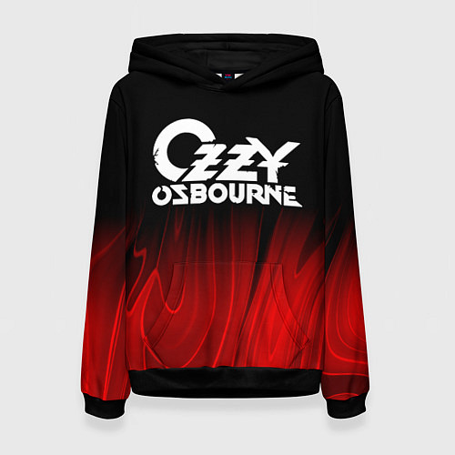 Женская толстовка Ozzy Osbourne red plasma / 3D-Черный – фото 1