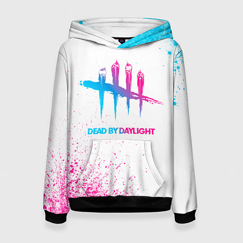 Женская толстовка Dead by Daylight neon gradient style / 3D-Черный – фото 1