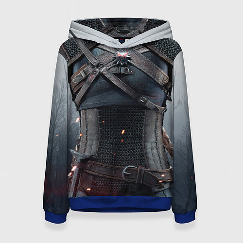 Женская толстовка Броня Геральта / 3D-Синий – фото 1