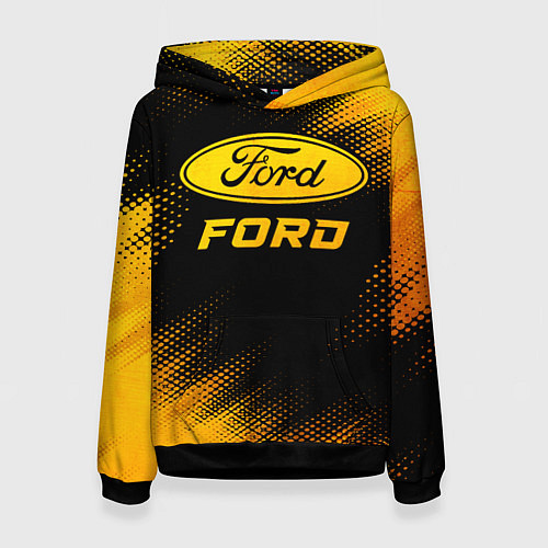 Женская толстовка Ford - gold gradient / 3D-Черный – фото 1