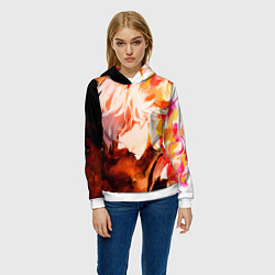 Толстовка-худи женская Адский Рай Габимару, цвет: 3D-белый — фото 2