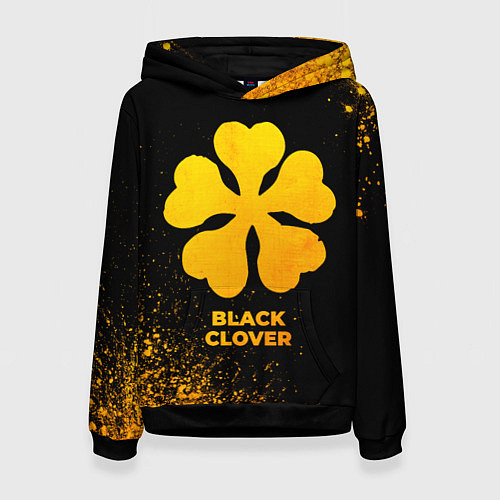 Женская толстовка Black Clover - gold gradient / 3D-Черный – фото 1