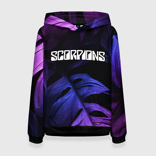 Женская толстовка Scorpions neon monstera / 3D-Черный – фото 1