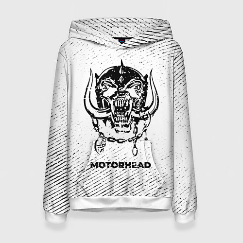 Женская толстовка Motorhead с потертостями на светлом фоне / 3D-Белый – фото 1