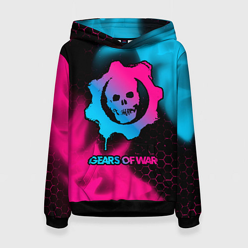 Женская толстовка Gears of War - neon gradient / 3D-Черный – фото 1