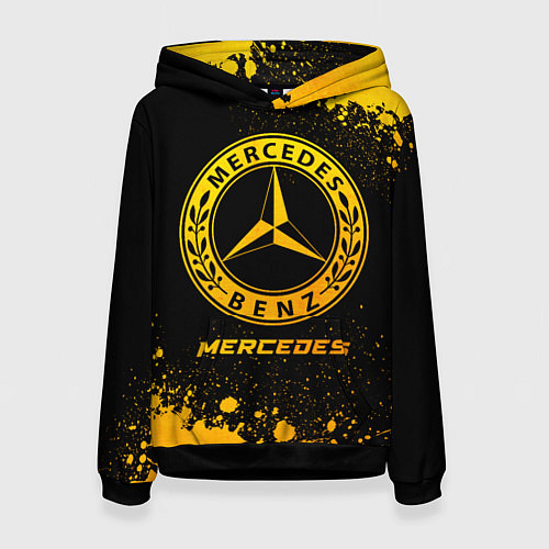 Женская толстовка Mercedes - gold gradient / 3D-Черный – фото 1