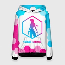 Женская толстовка Tomb Raider neon gradient style