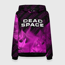 Толстовка-худи женская Dead Space pro gaming: символ сверху, цвет: 3D-черный