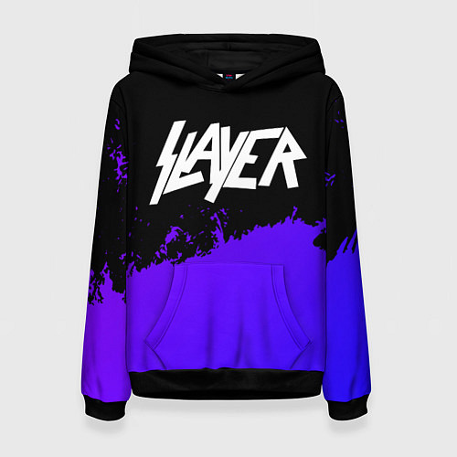 Женская толстовка Slayer purple grunge / 3D-Черный – фото 1