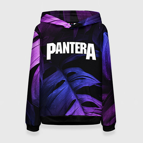 Женская толстовка Pantera neon monstera / 3D-Черный – фото 1