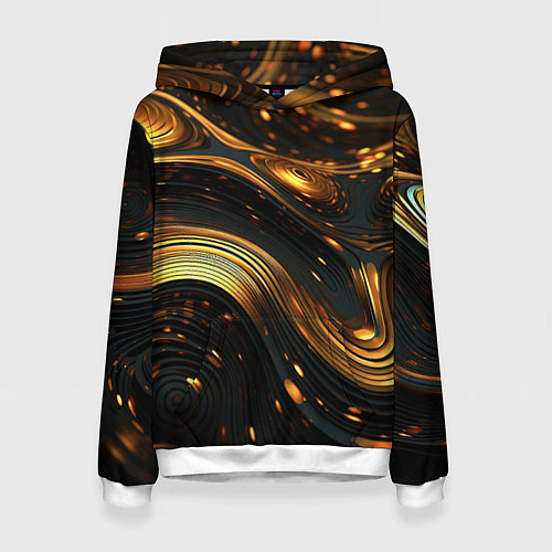 Женская толстовка Жидкое золото / 3D-Белый – фото 1