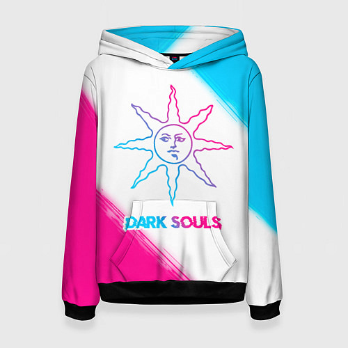 Женская толстовка Dark Souls neon gradient style / 3D-Черный – фото 1