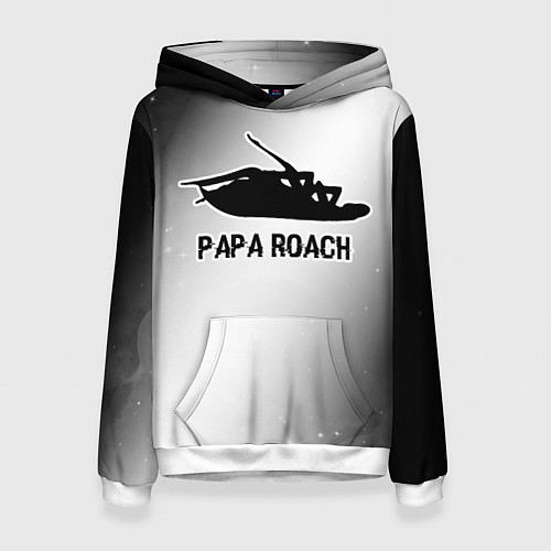 Женская толстовка Papa Roach glitch на светлом фоне / 3D-Белый – фото 1
