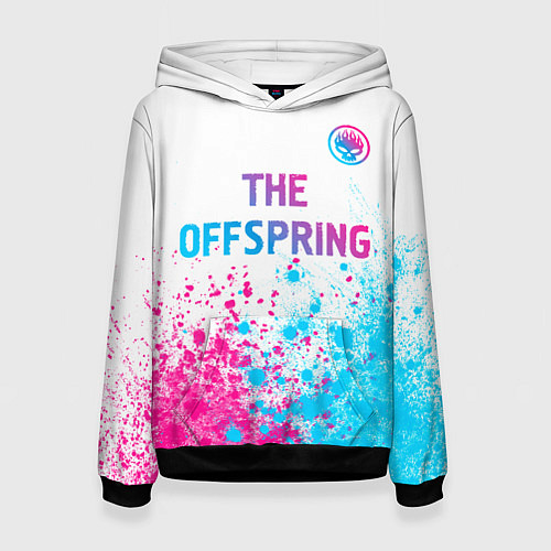 Женская толстовка The Offspring neon gradient style: символ сверху / 3D-Черный – фото 1