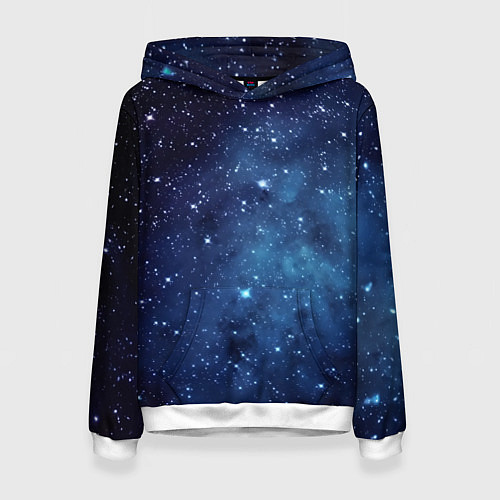 Женская толстовка Звездное небо - нейросеть / 3D-Белый – фото 1