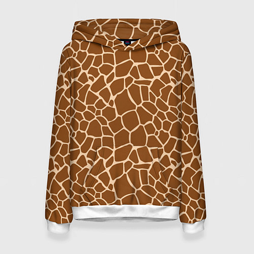 Женская толстовка Пятнистая шкура жирафа / 3D-Белый – фото 1