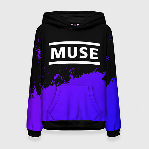 Женская толстовка Muse purple grunge / 3D-Черный – фото 1