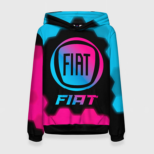 Женская толстовка Fiat - neon gradient / 3D-Черный – фото 1