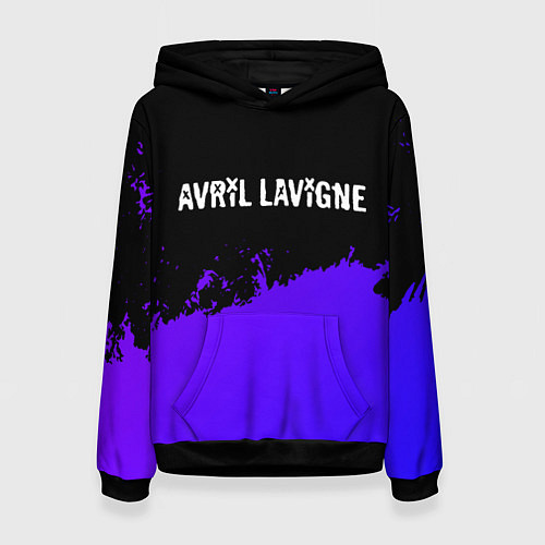 Женская толстовка Avril Lavigne purple grunge / 3D-Черный – фото 1