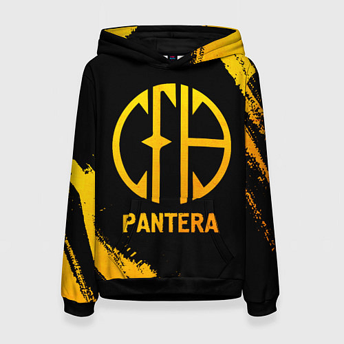 Женская толстовка Pantera - gold gradient / 3D-Черный – фото 1