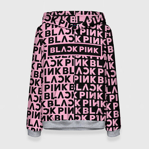 Женская толстовка Blackpink - pink text / 3D-Меланж – фото 1