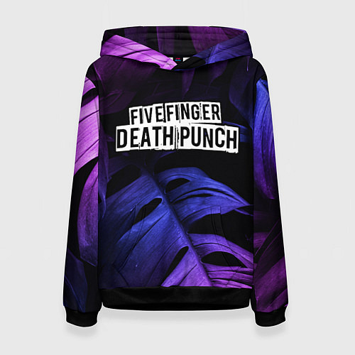 Женская толстовка Five Finger Death Punch neon monstera / 3D-Черный – фото 1