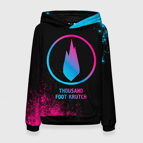 Женская толстовка Thousand Foot Krutch - neon gradient / 3D-Черный – фото 1