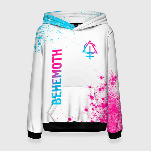 Женская толстовка Behemoth neon gradient style: надпись, символ / 3D-Черный – фото 1