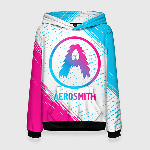 Женская толстовка Aerosmith neon gradient style / 3D-Черный – фото 1