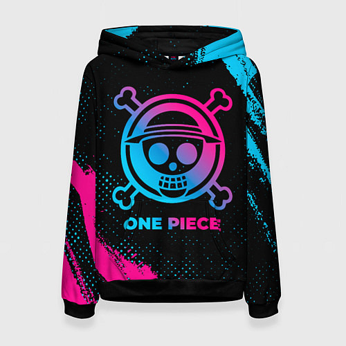 Женская толстовка One Piece - neon gradient / 3D-Черный – фото 1