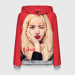 Толстовка-худи женская Blackpink Lisa bright makeup, цвет: 3D-меланж